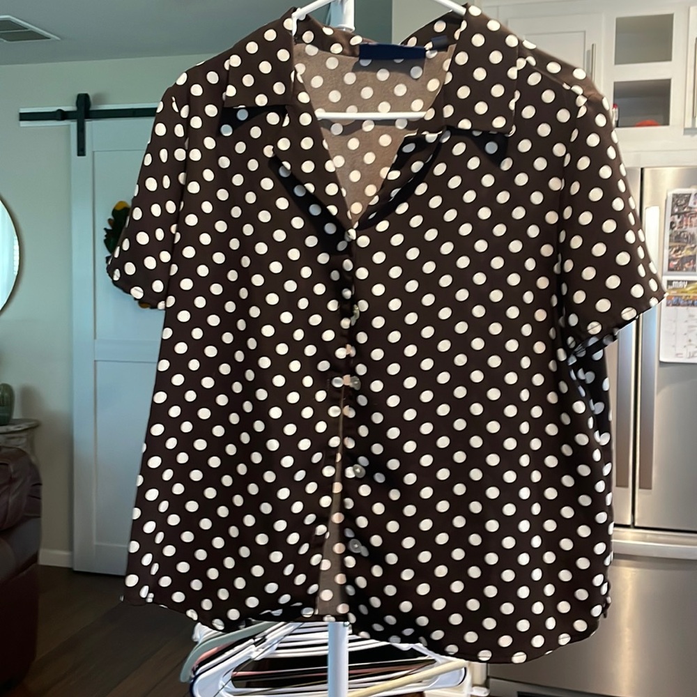 Susan graver button up blouse